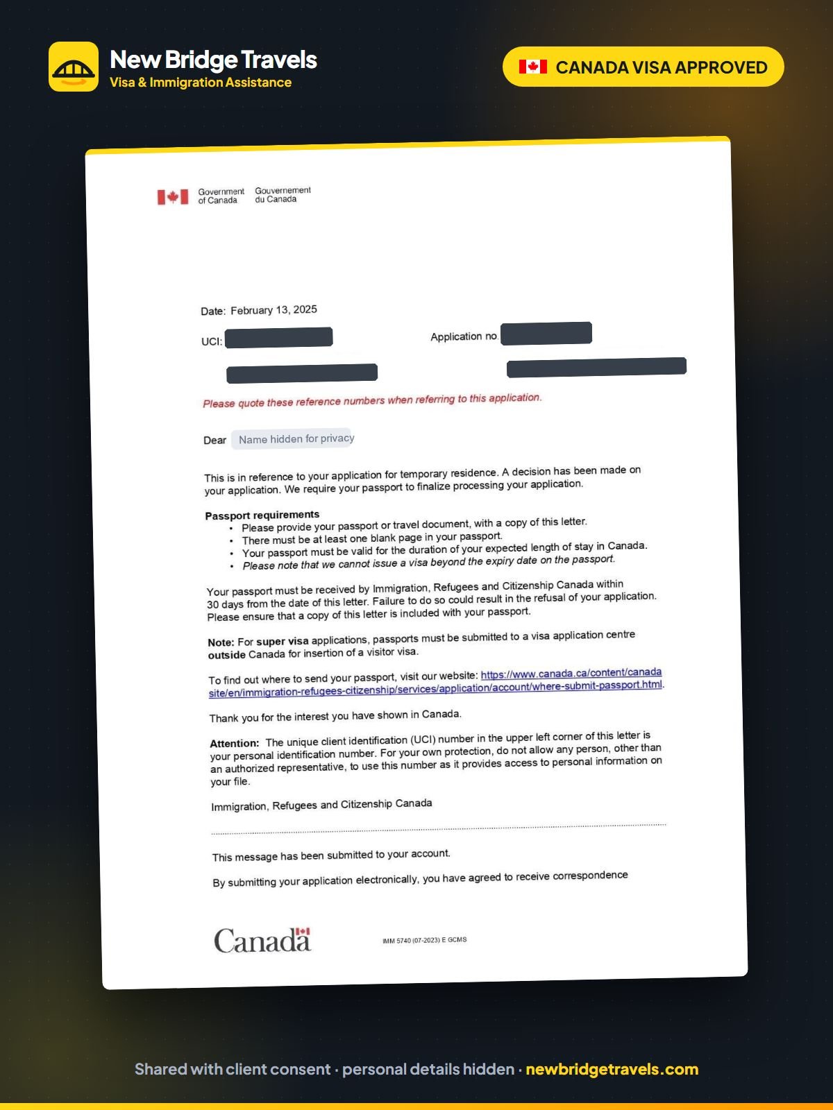 Canada approval